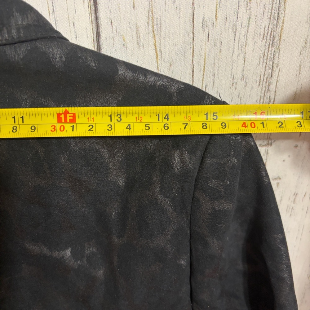 Chico's Black Leopard Patterned Bomber Jacket - image 4